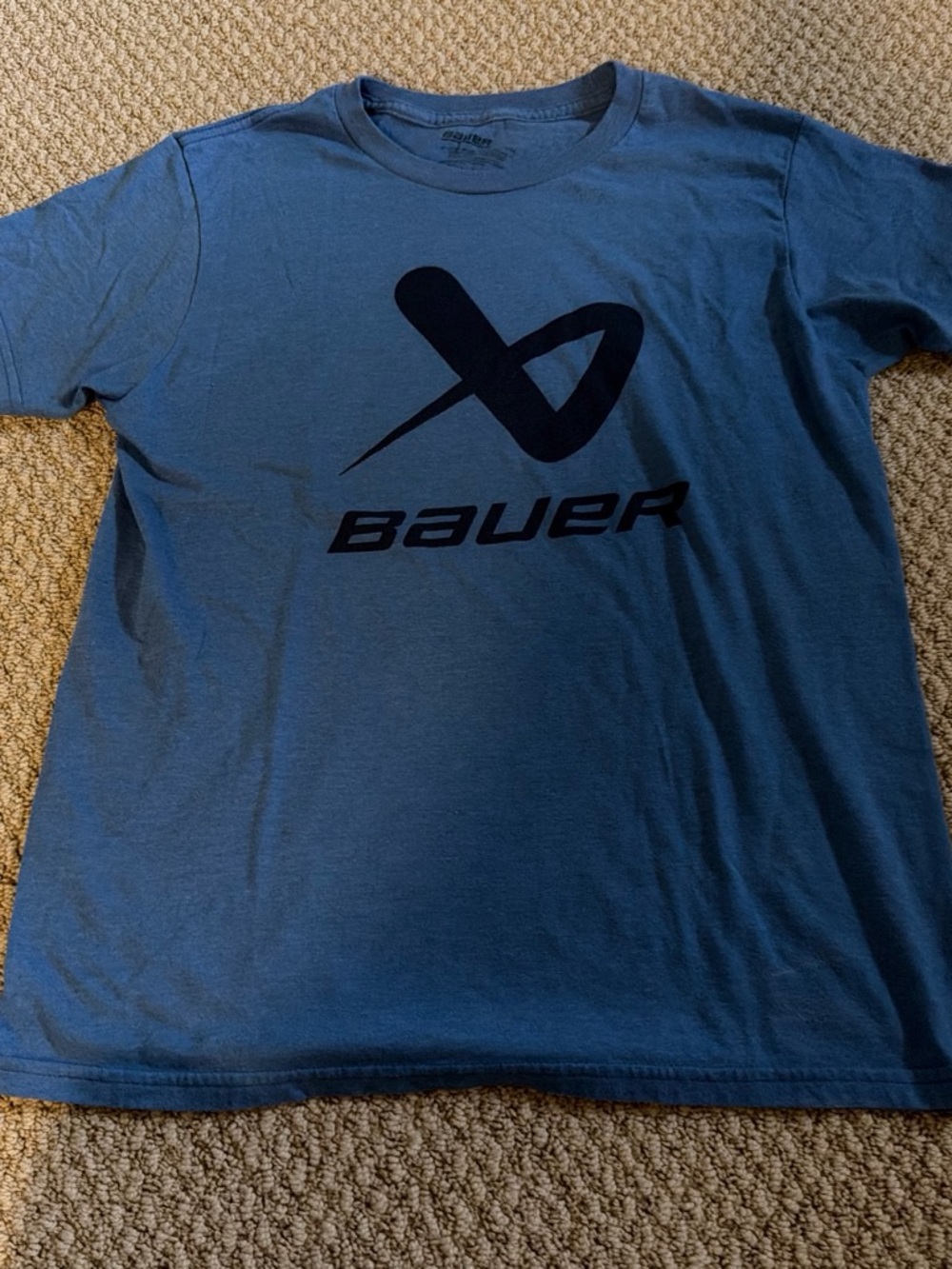 Bauer Blue Short-Sleeve Tee with Black Logo